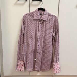 Paul Smith Pink and Black Geometric Shirt